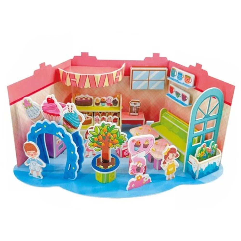 Trade Shop - Kit Puzzle 3d Forma Pasticceria In Miniatura Per Bambini Costruzione Fai Da Te 32403 -