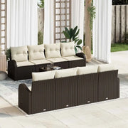Set Divano da Giardino Marrone 55 x 55 x 37 cm polyrattan 3345968