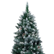 Albero di Natale Artificiale con LED e Set di Palline e Pigne 240 cm 3077705
