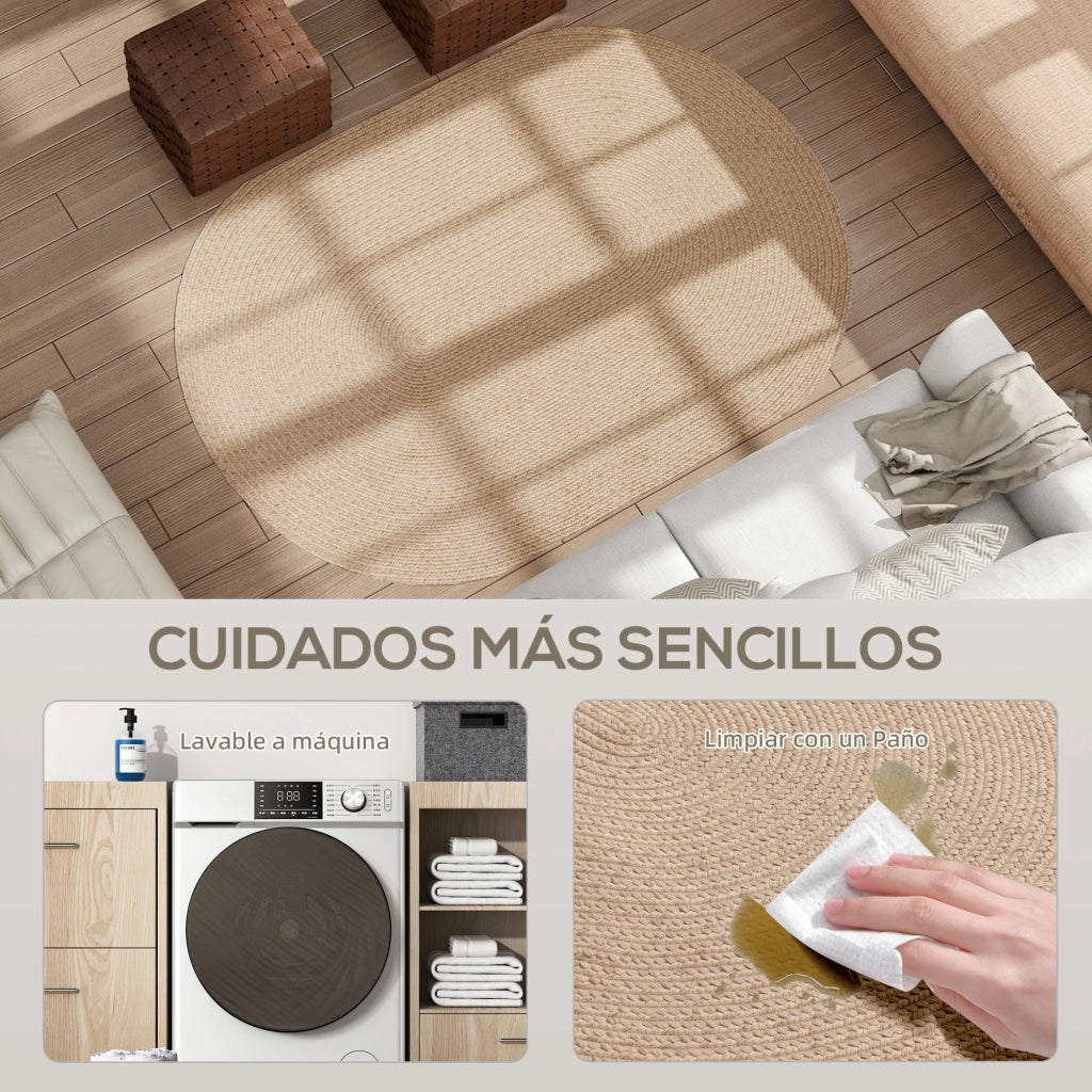 Tappeto Rustico ¨C zephmum ¨C Beige 170x120 cm Lavabile