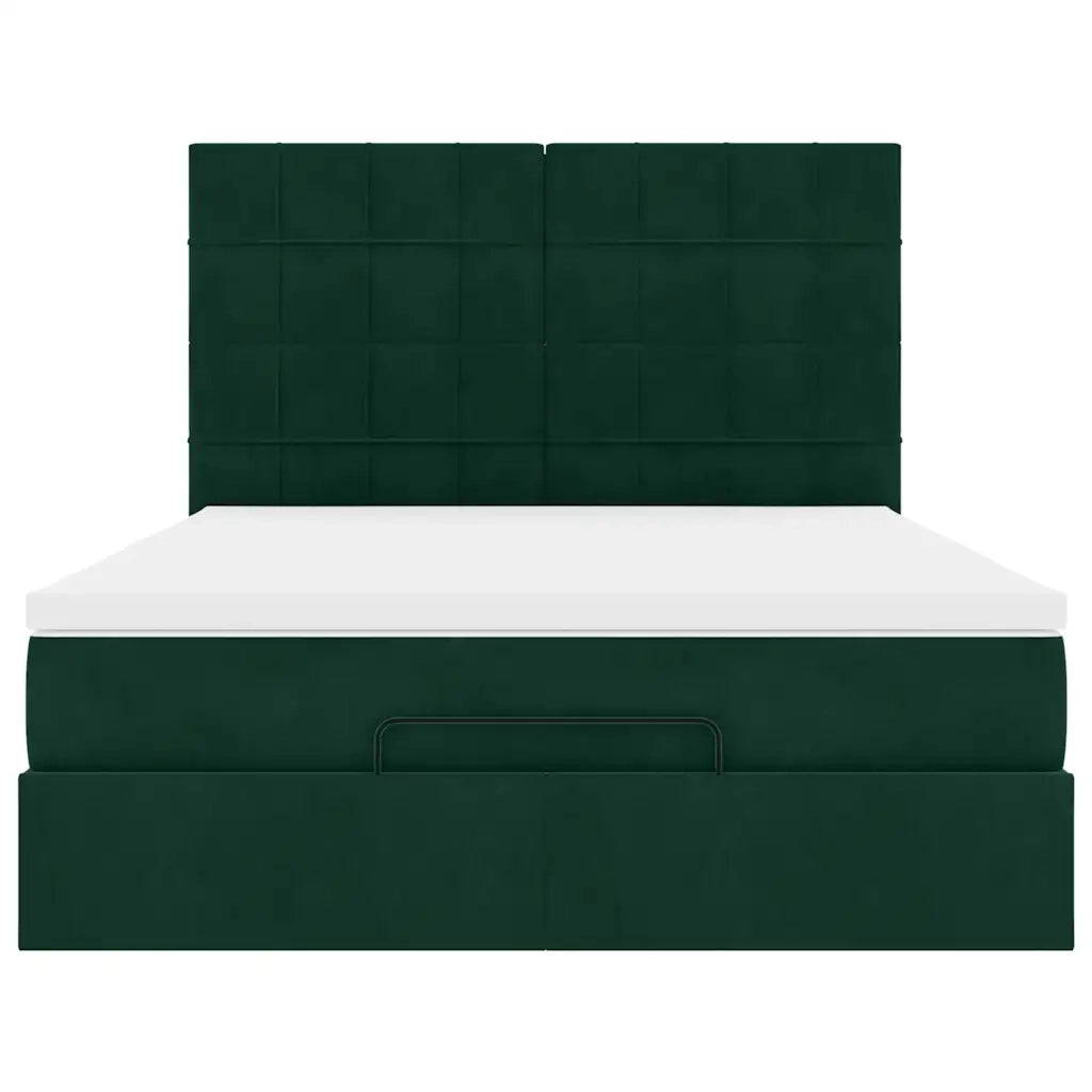 Struttura Letto Pouf con Materassi 140x200 cm in Velluto 3314327