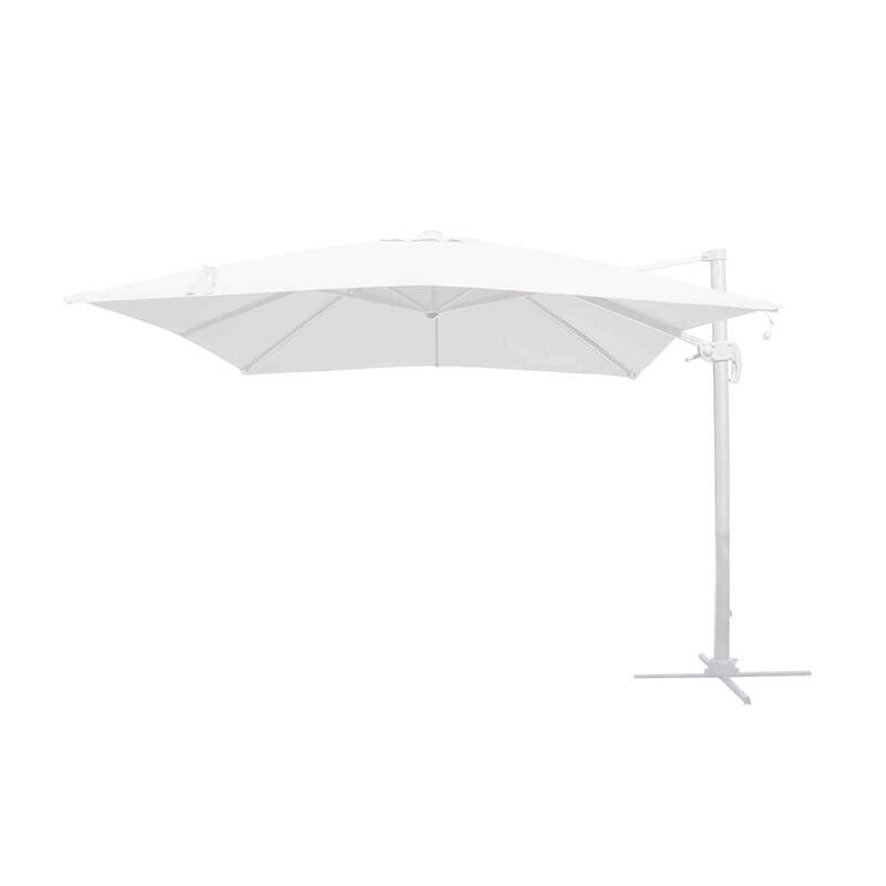 OMBRELLONE PITAGORA CON LUCE LED 3 X 4 CON STRUTTURA E TELO BIANCO