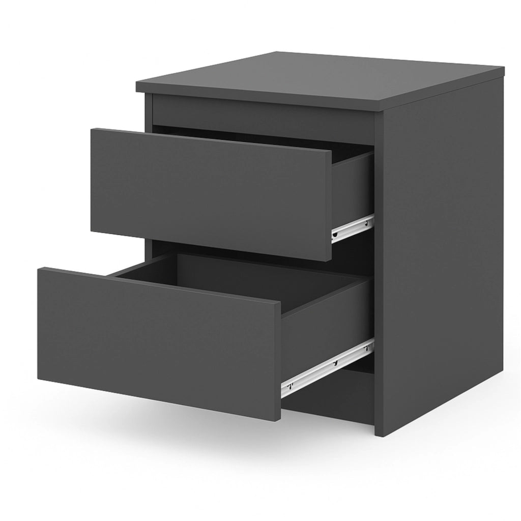 Commode SOLA - Grigio - 2 Cassetti - Larghezza 40 cm, Altezza 50 cm, Profondit? 43 cm