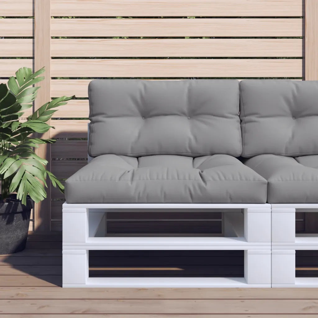 Cuscino per Pallet Grigio 80x40x12 cm in Tessuto 360602
