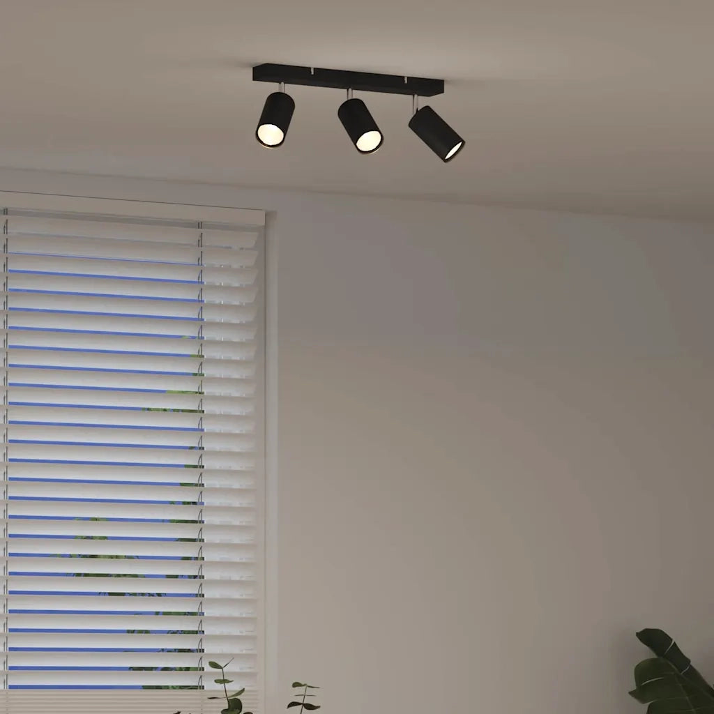Faretto da soffitto Nero 38 x 6 x 16 cm Metallo 4108197