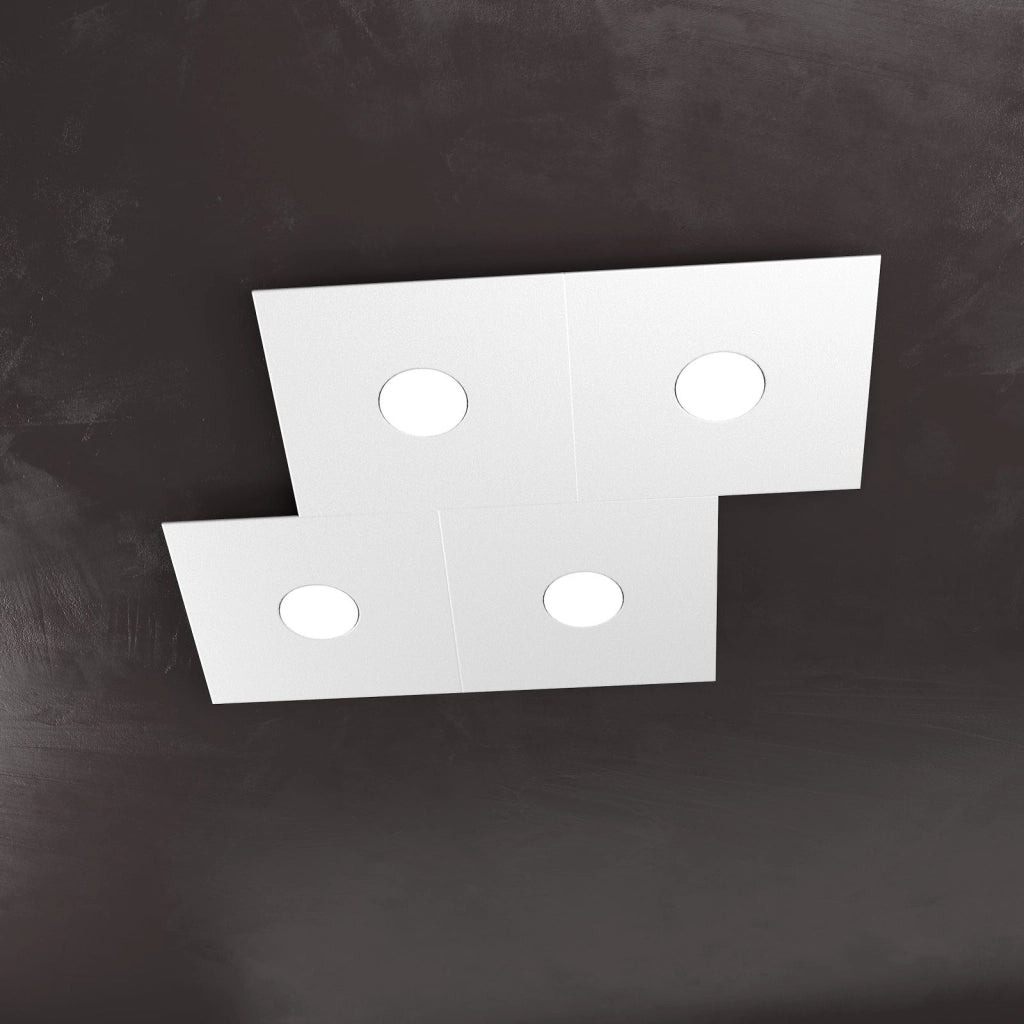 ECCENTRIC APPLIQUE-PLAFONIERA 4 LUCI GRIGIO 1156-4L-GR