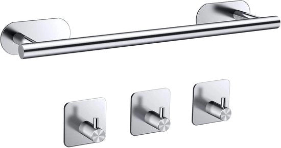 Set di Asciugamani per Bagno in Acciaio Inossidabile - 5 pezzi - Nero