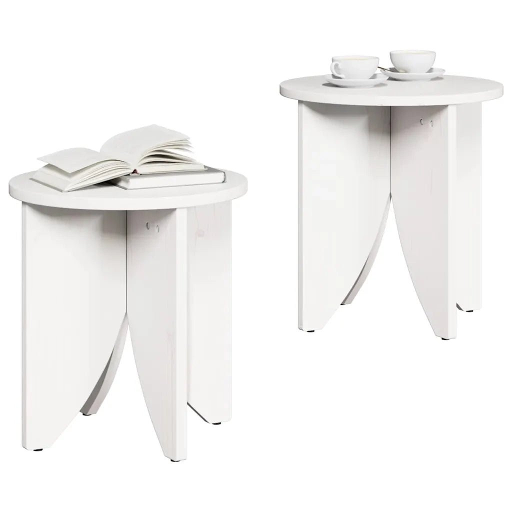 Tavolino da salotto 2 pcs Bianco 873545