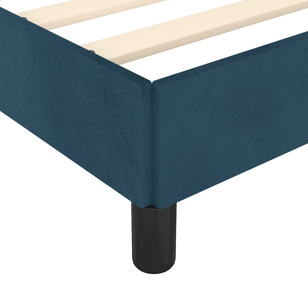 Giroletto senza Materasso Blu Scuro 140x190 cm in Velluto 346974