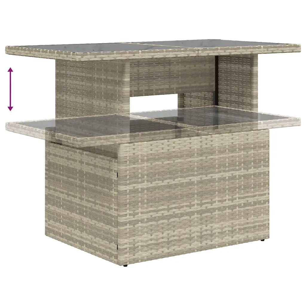 Set Divano da Giardino 6pz con Cuscini Grigio Chiaro Polyrattan 3326253