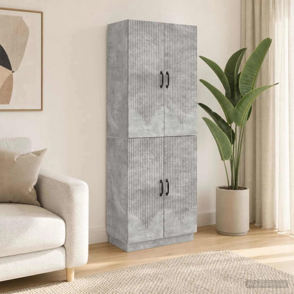 Set di armadi 2 pcs Grigio Cemento Legno ingegnerizzato 3416784