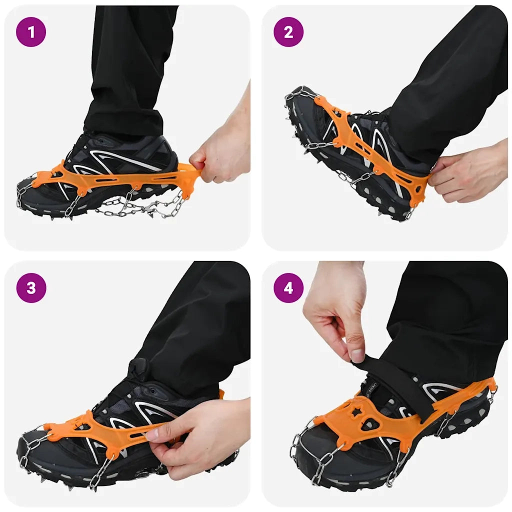 Artigli di ghiaccio per scarpe Arancione L 42021445