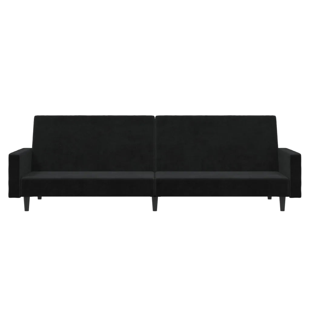 Divano letto | Sof¨¤ letto | Letto singolo a 2 Posti Nero in Velluto