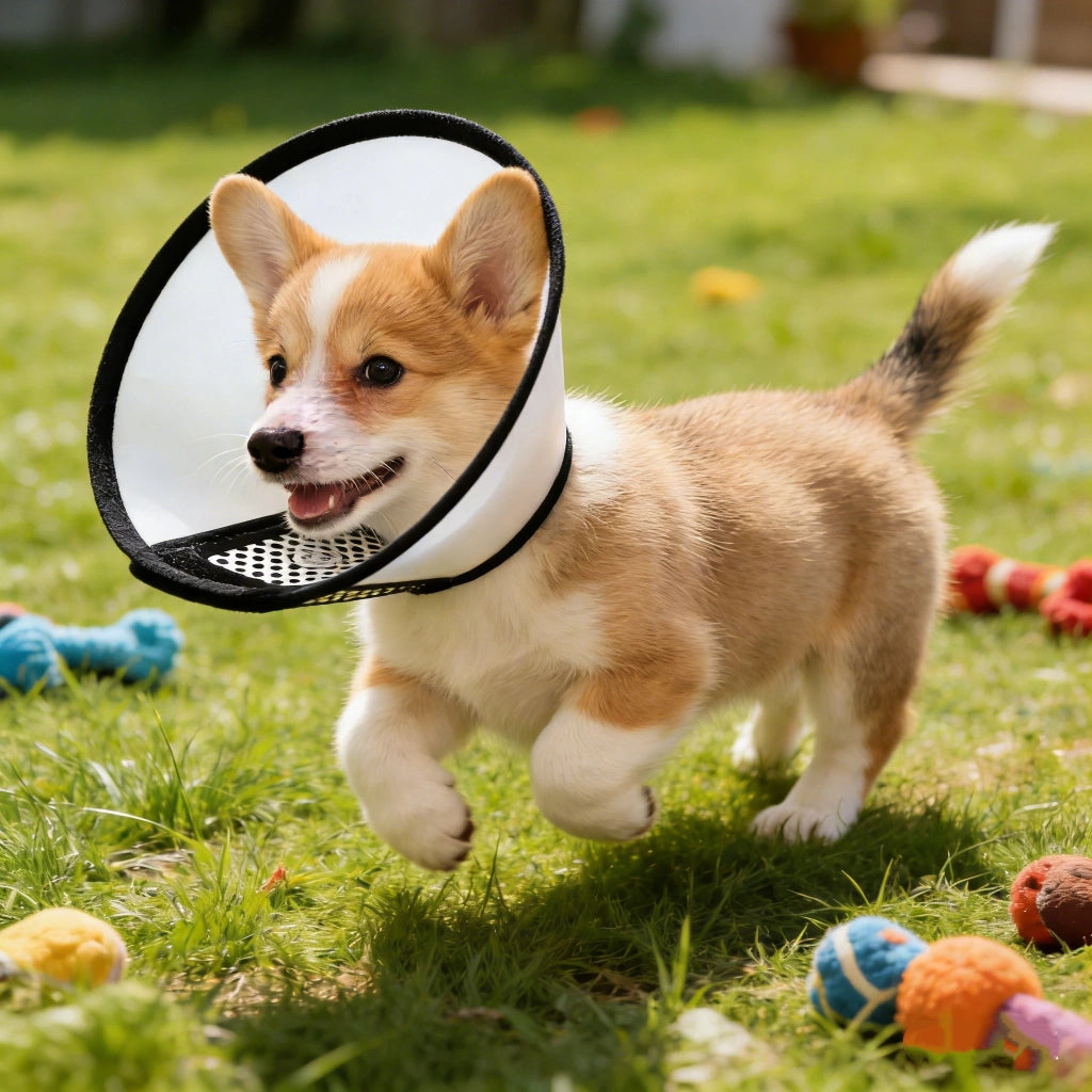 Collare Elisabettiano Regolabile per Cani e Gatti ¨C Minimal ¨C Nero