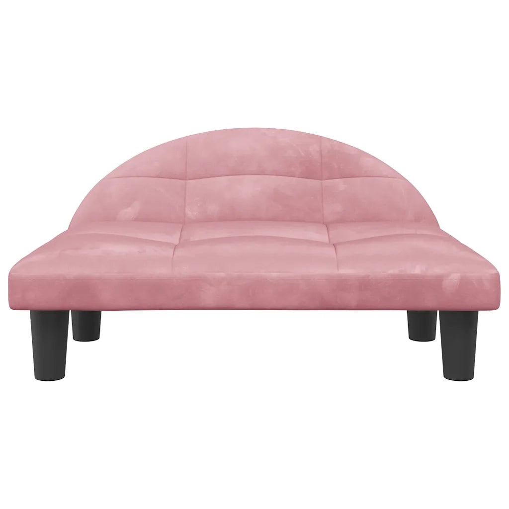 Lettino per Cani Rosa 70x52x30 cm in Velluto 171941