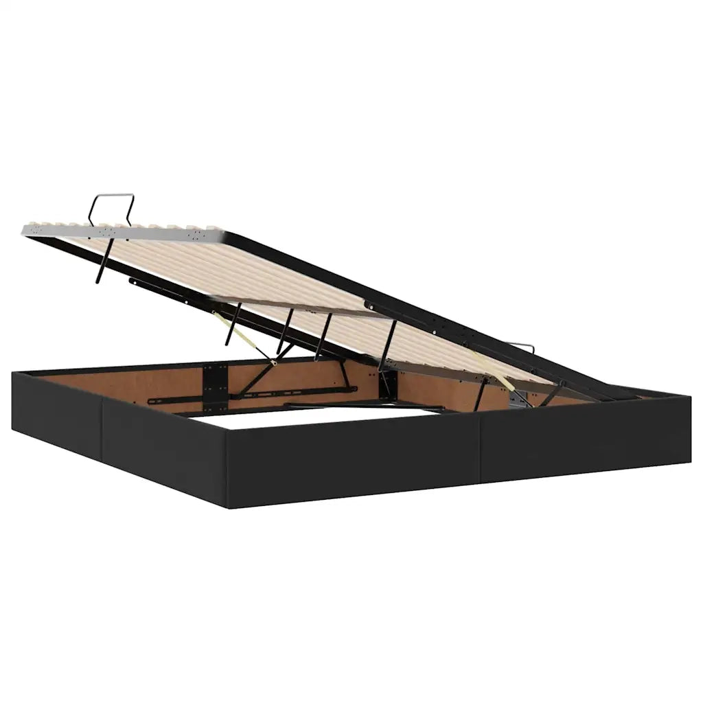 Letto con contenitore e materasso Nero 160 x 200 cm Velluto 3399732