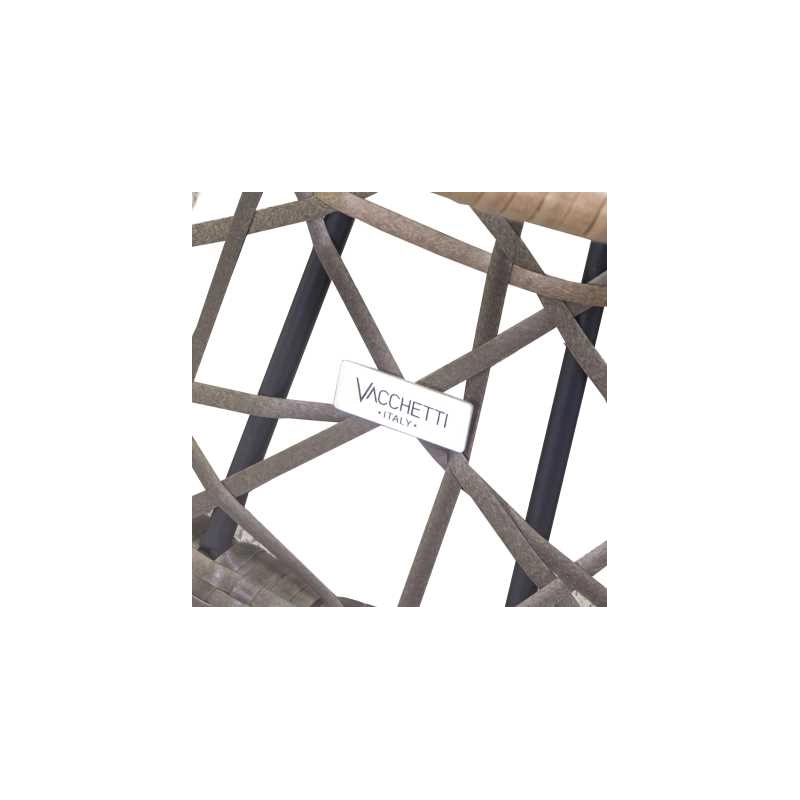 Poltrona alluminio polyrattan Baltimorapapasan con cuscino e tavolino