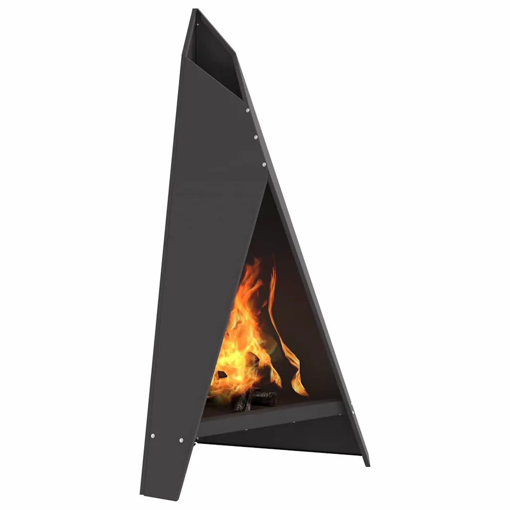Focolare Nero 58 x 40 x 100 cm Acciaio CFW2751862
