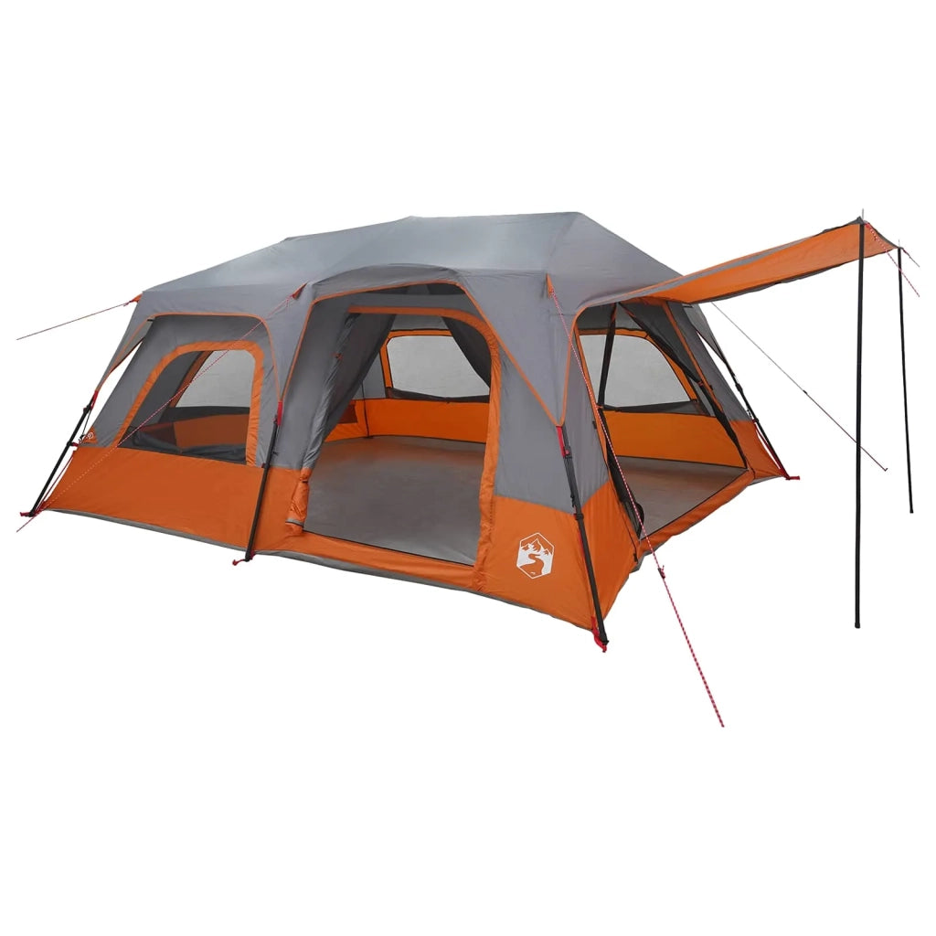 Tenda Istantanea Grigio e arancione 10 persone 42017489