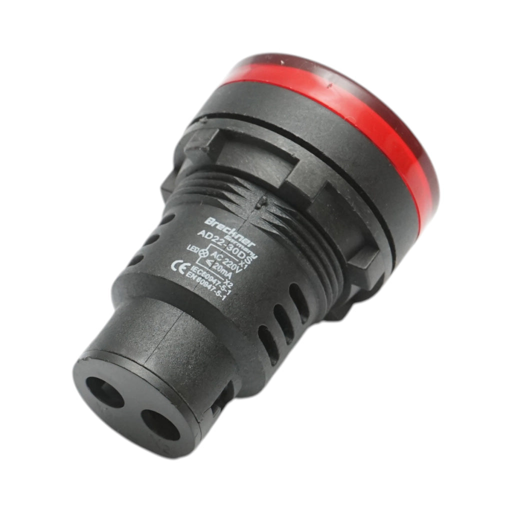 Indicatore di segnale LED rosso 220V AC 30mm Breckner Germany