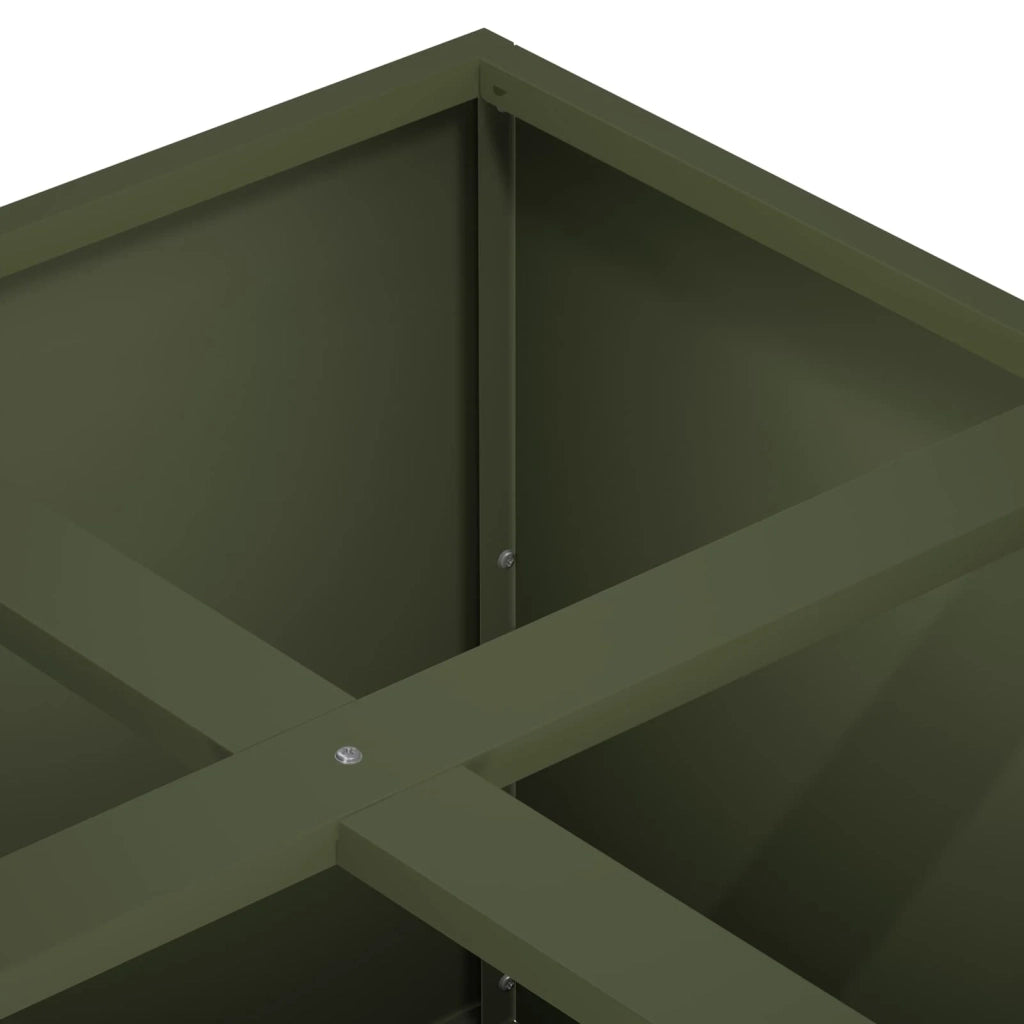 Vaso da giardino Verde Oliva 100 x 100 x 50 cm 8005760