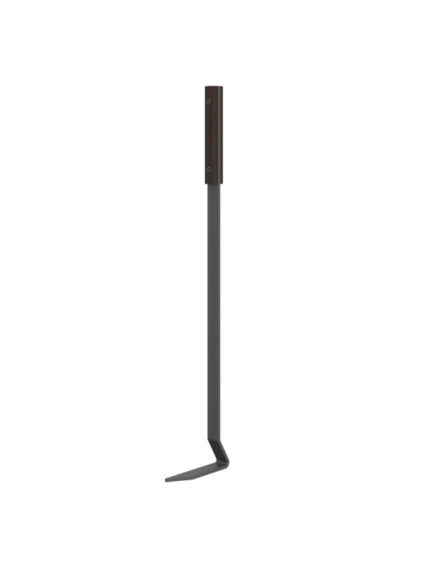 Set attrezzi per camino 3 pezzi in acciaio e legno Nero - Set 3 L