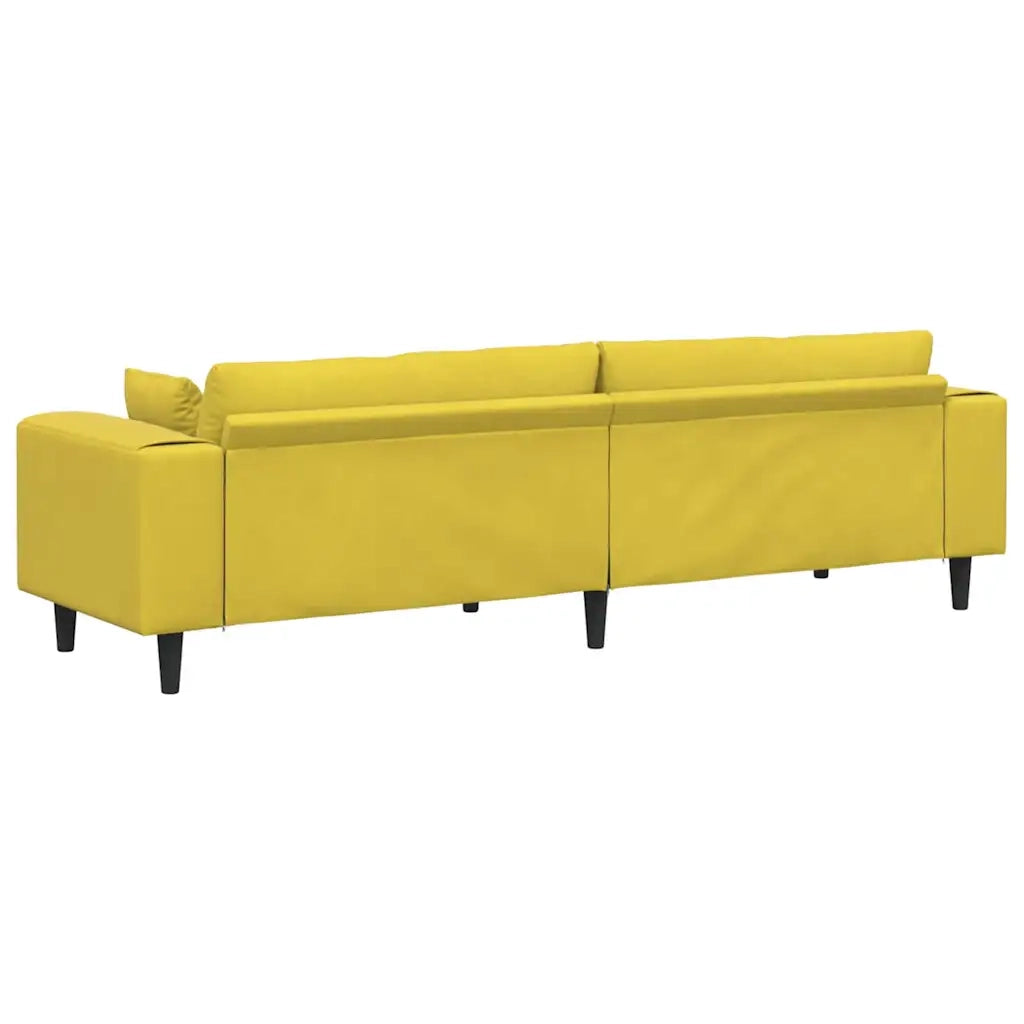 Divano Giallo 250 x 77 x 76 cm Velluto 3335159