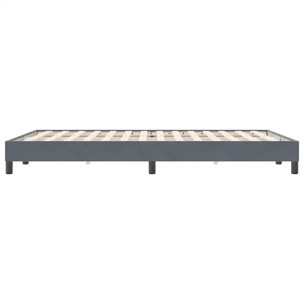 Letto a Molle senza Materasso Grigio Scuro 140x220 cm Velluto 3315874