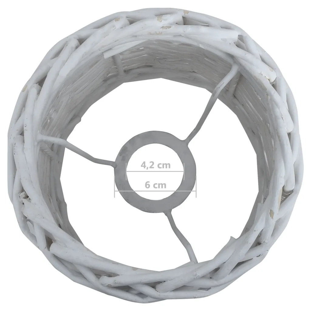 Paralume in Vimini 25x17 cm Bianco 287618