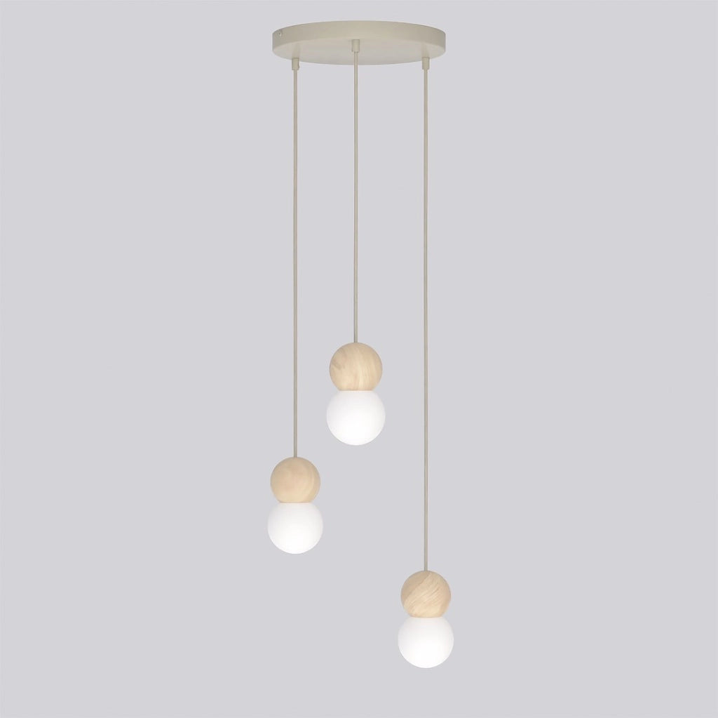 Lampada sospesa LOOP Emibig LED anello beige bianco