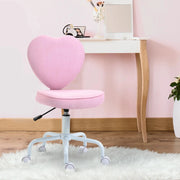 SEDIA Girevole a Cuore Altezza Regolabile 40x50x89 cm Rosa