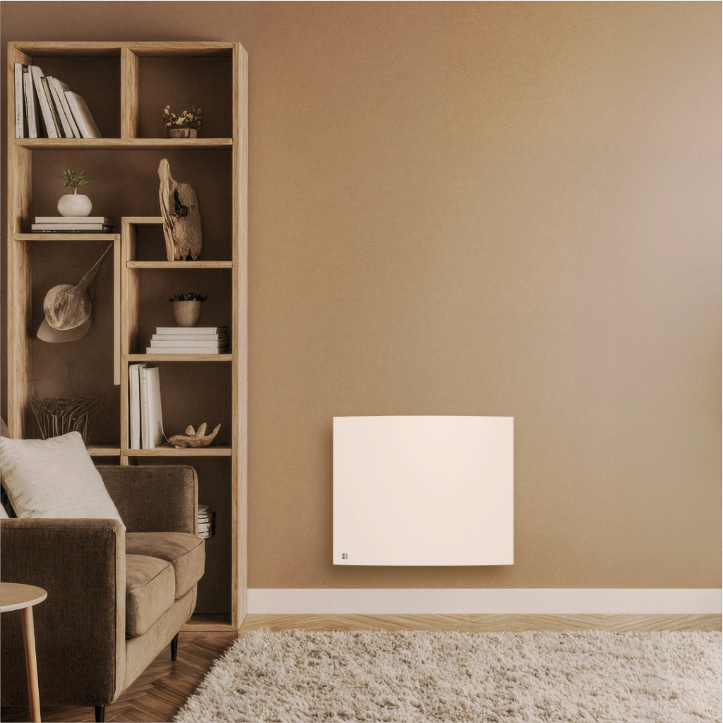 Radiatore elettrico fisso a inerzia secca in ghisa Bestherm BIA 1000W, orizzontale, bianco
