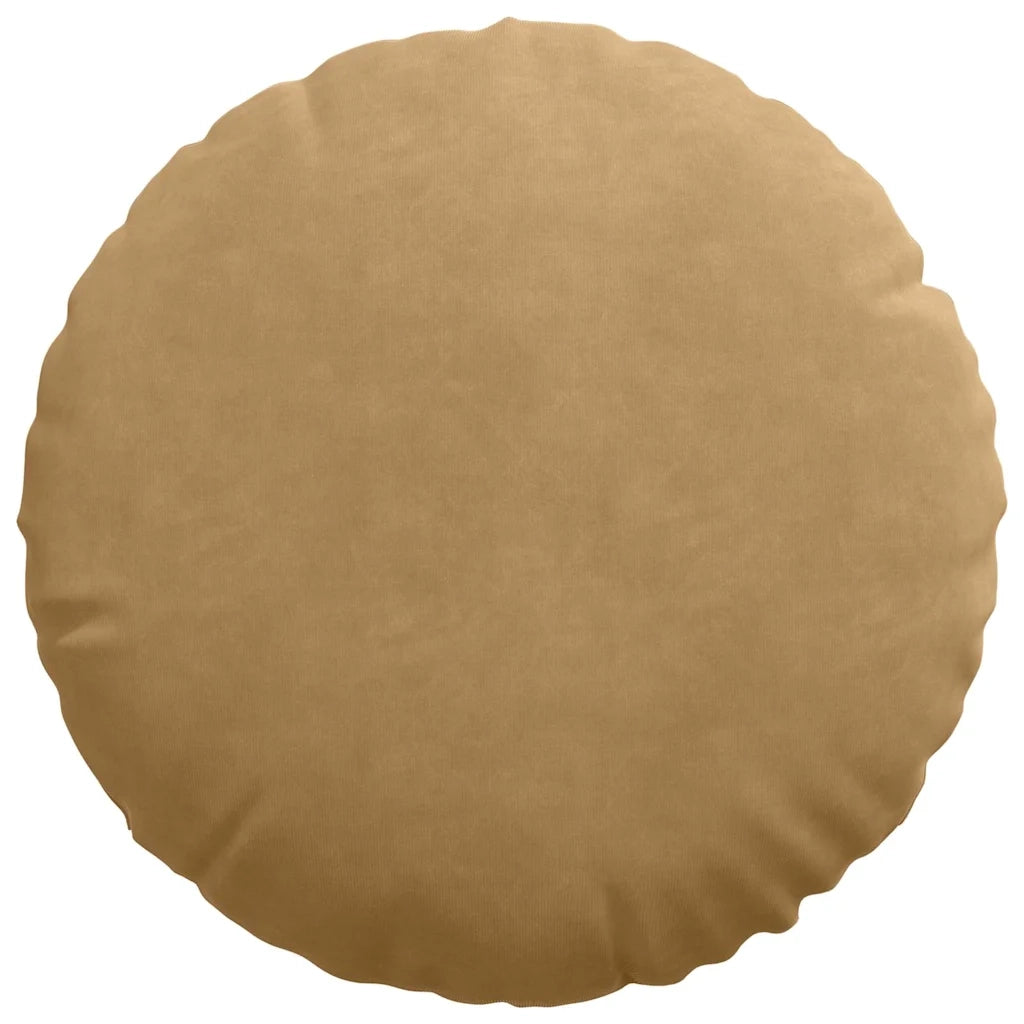 Cuscini per Seduta 2 pcs Marrone Ø 40 x 13 cm Velluto 42014145