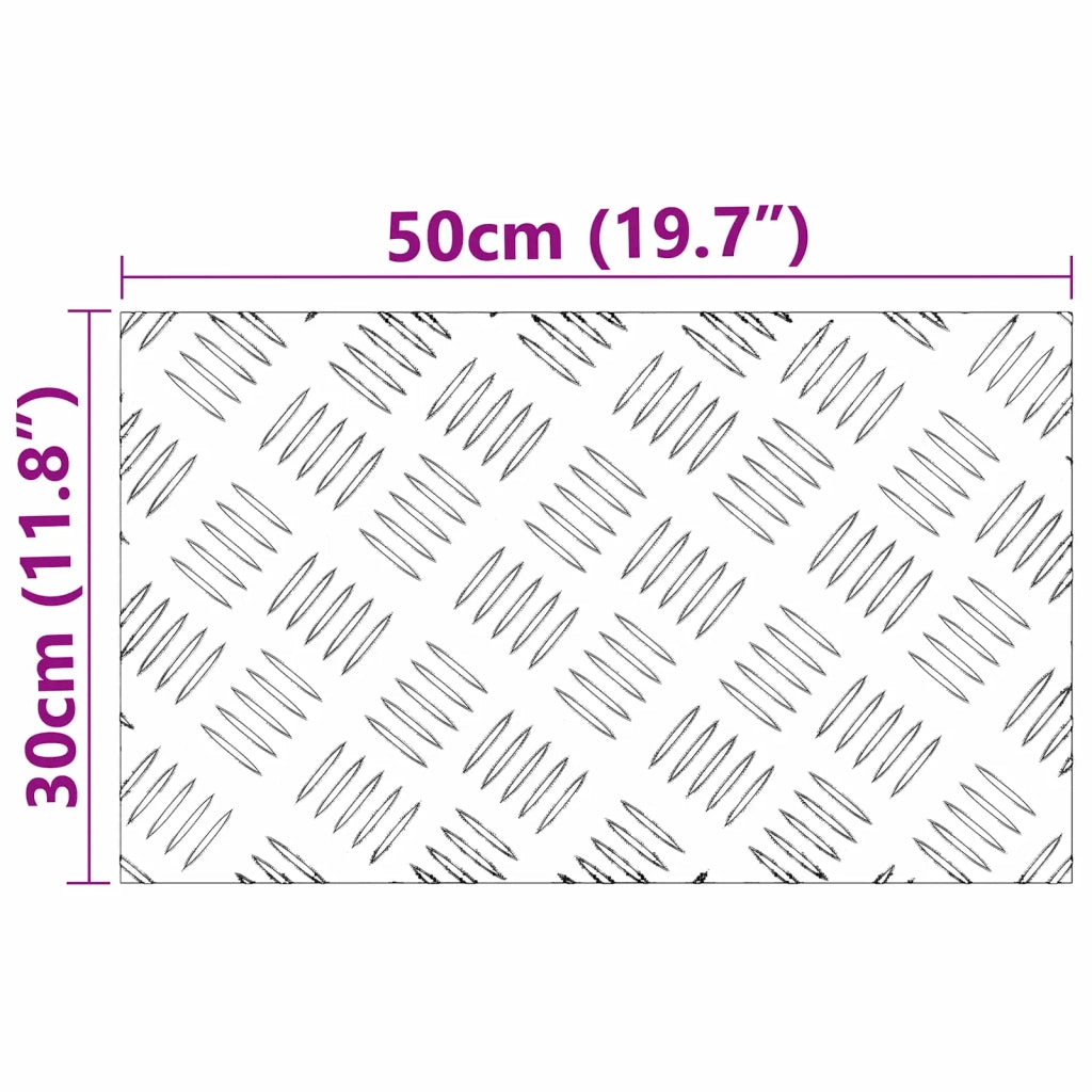 Gradini per Scale 2 pz | Tappetini per scale autoadesivi Argento 50 x 30 cm Alluminio