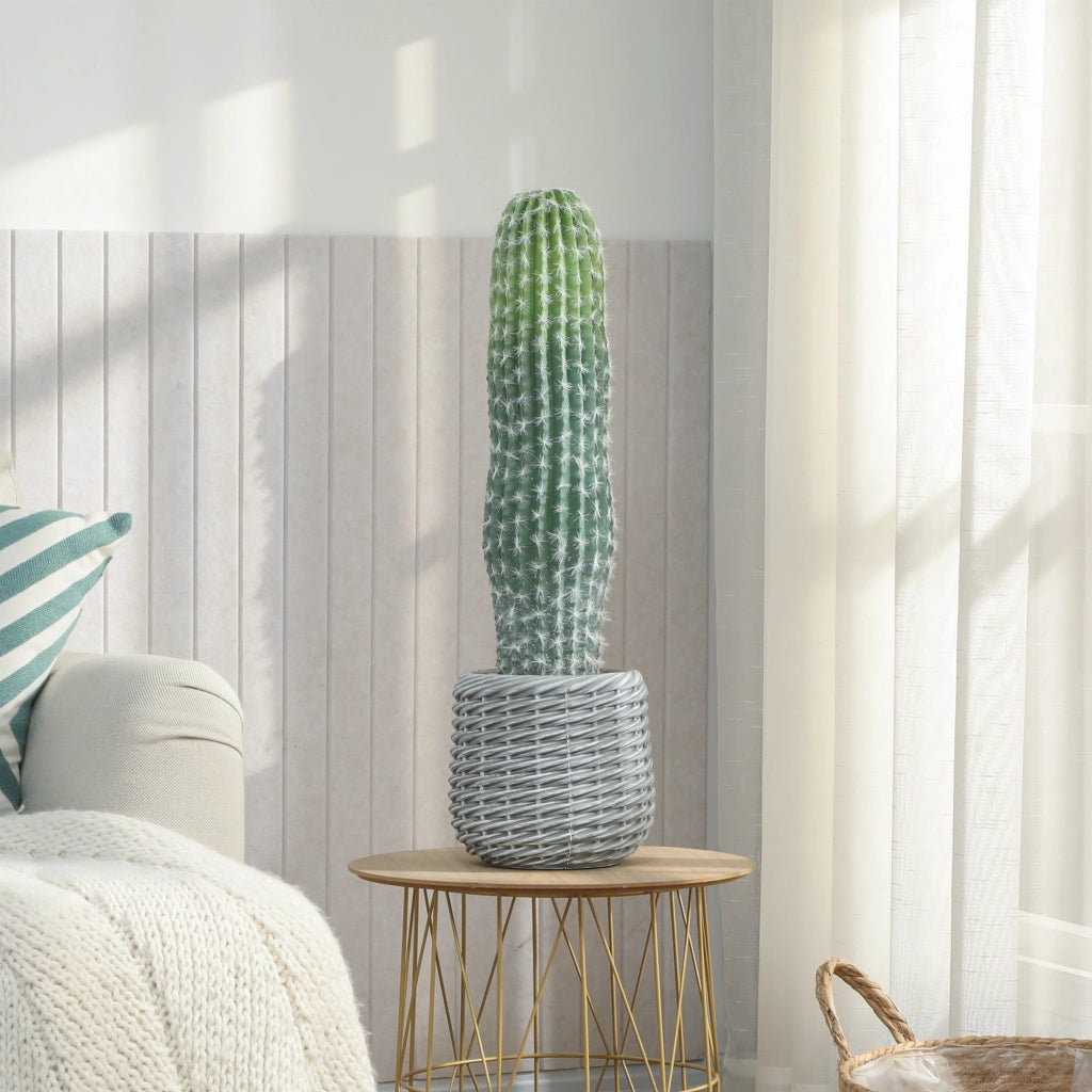 Cactus Artificiale Decorativo 66cm ¨C Xylo ¨C Verde con Vaso