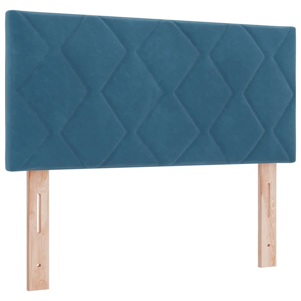 Letto a Sorgente LED con led Blu Scuro 90 x 190 cm Velluto 3342690