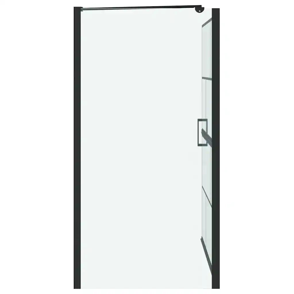 Schermo per Bagno e Doccia Nero e trasparente 116 x 68 x 128 cm