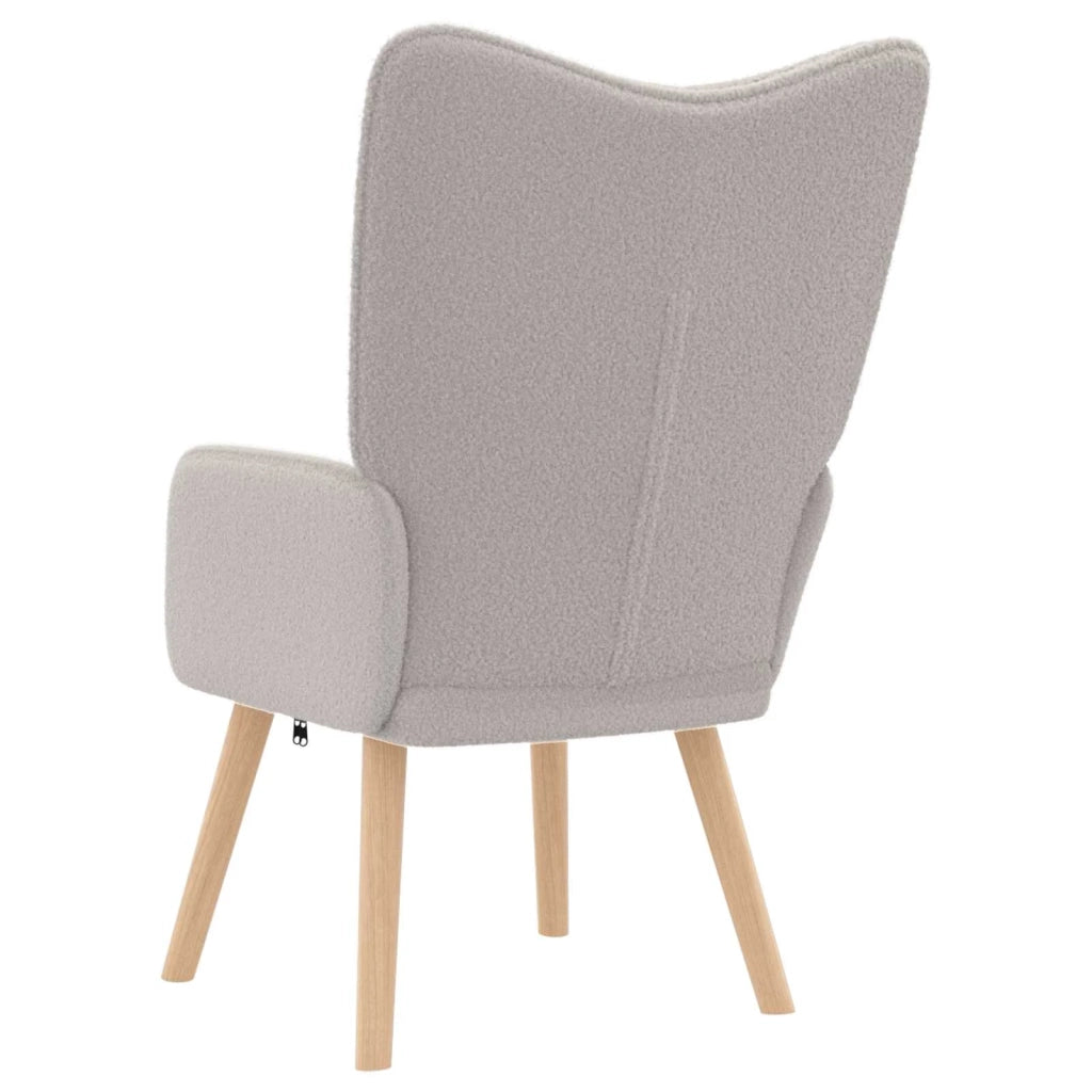 poltrona Grigio chiaro 62 x 67 x 95,5 cm Tessuto Sherpa 42001777