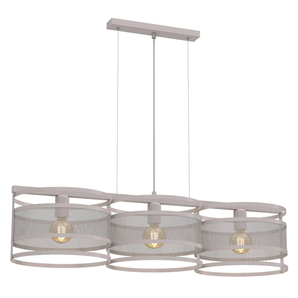 Lampadario Rim 3 luci kaschmir metallo E27 Luminex