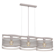 Lampadario Rim 3 luci kaschmir metallo E27 Luminex