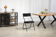 Sedie Pieghevoli con Cuscino Set 2 Pezzi ¨C MINIMAL ¨C Nero, Imbottite, Pieghevoli