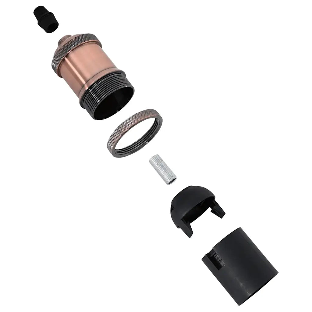 vidaXL Portalampade 2 pz Rosso Bronzo E27