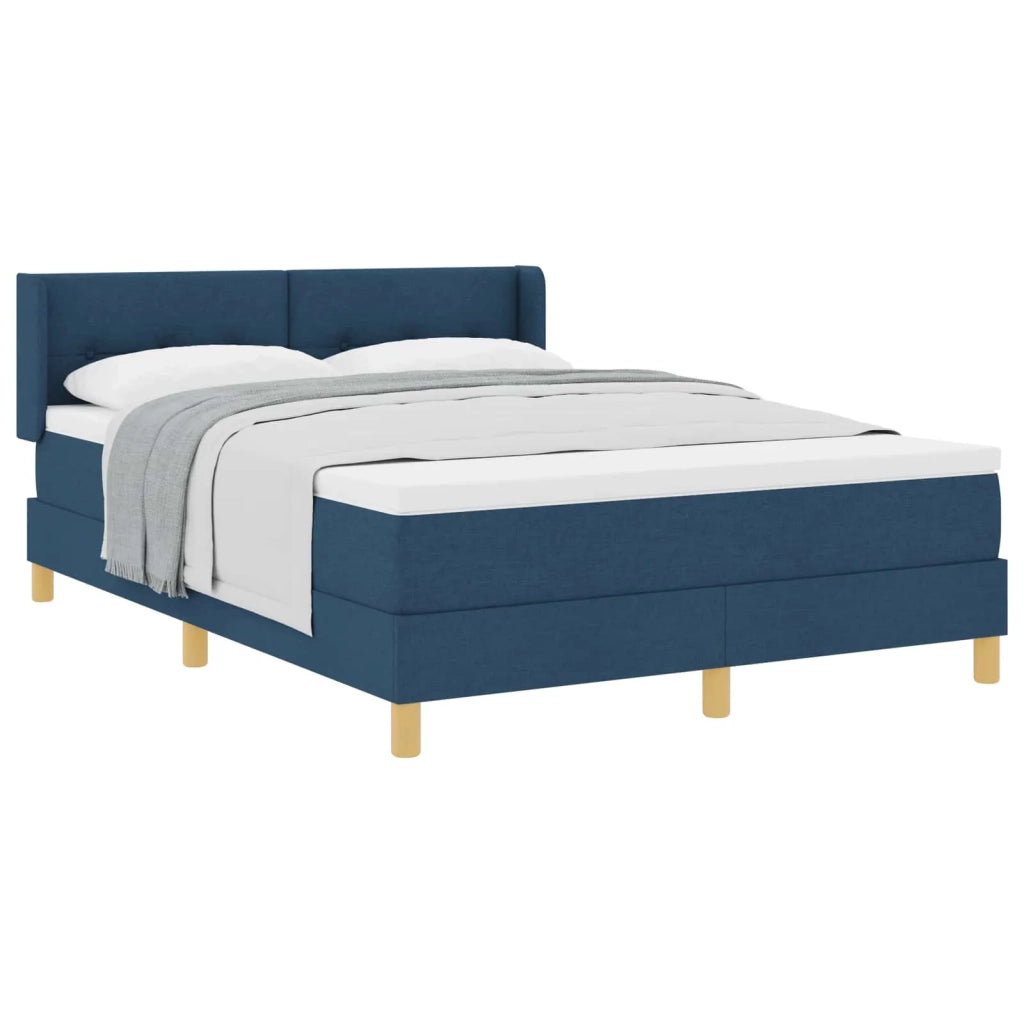 Letto a molle con materasso Blu 190 x 140 cm Tessuto 3341292