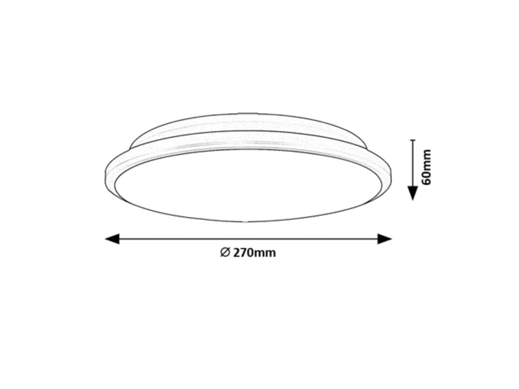Plafoniera LED Rabalux Engon rotonda 27cm 18W argento