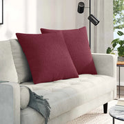 Cuscini da Divano 2 pcs Rosso Vino 80 x 80 cm Tessuto 42014043