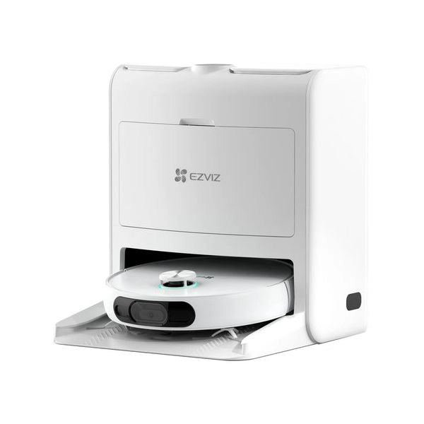 Ezviz rs2 aspirapolvere lavapavimenti robot con base di lavaggio automatica e telecamera di sicurezza, connesso con app - EZRS2