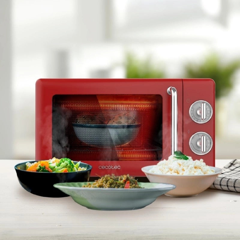 CECOTEC 01710 - Microonde 20l con grill proclean 3110 retro red