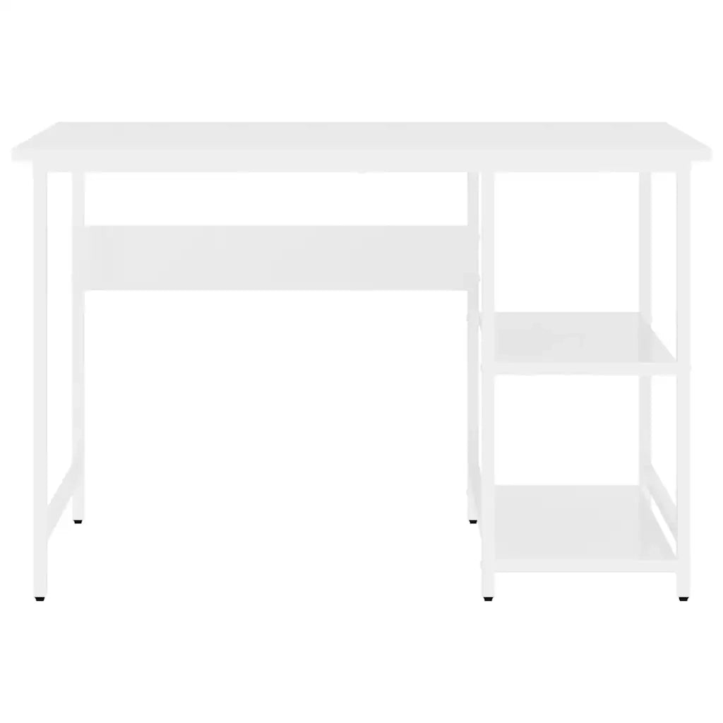 Scrivania | Tavolo da Ufficio per Computer Bianca 105x50x72 cm in MDF e Metallo