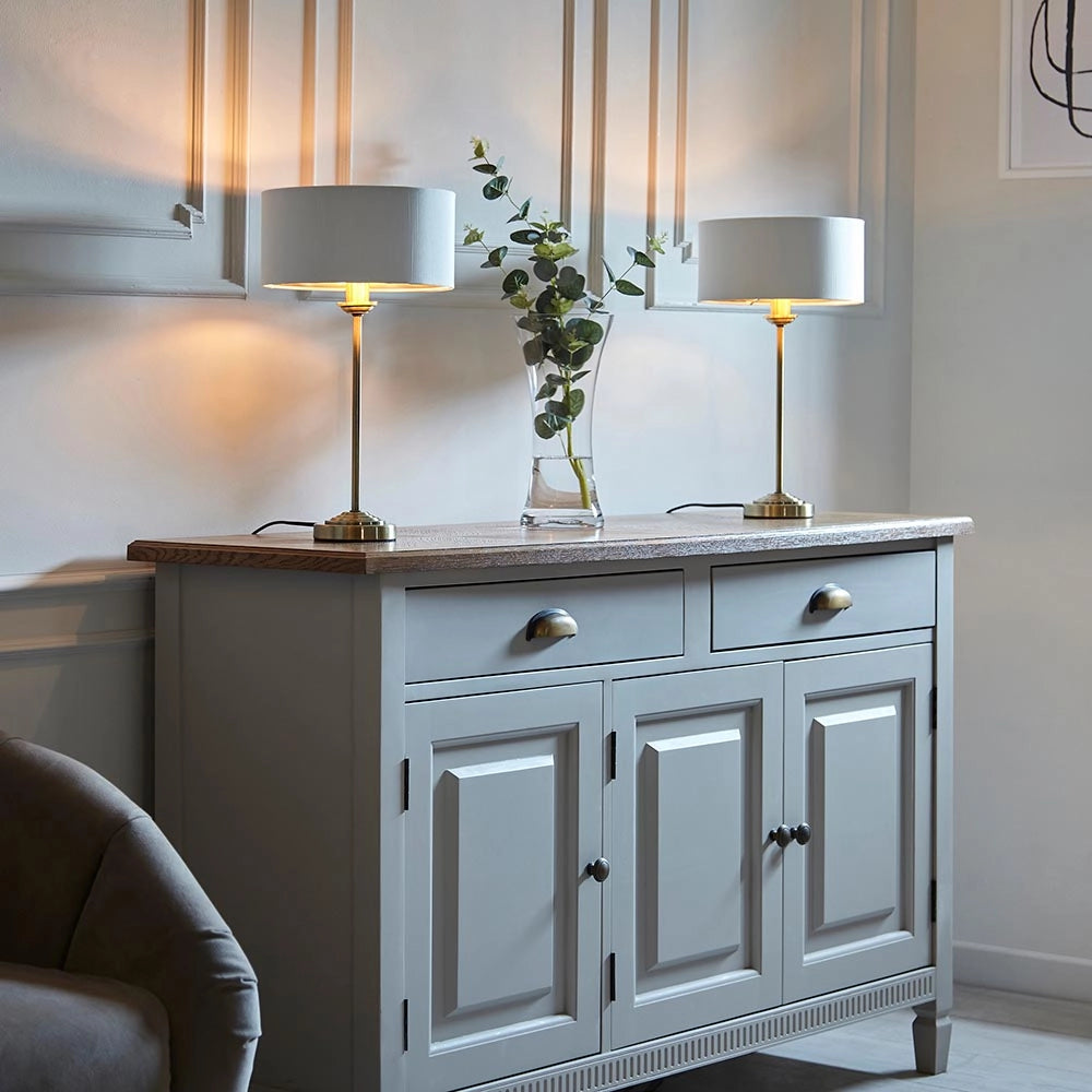 Lampada da tavolo classica ottone anticato E14 Endon