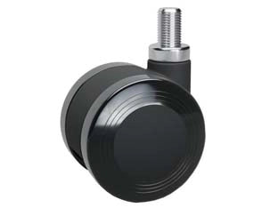 RUOTE ANTITRACCIA IN POLIURETANO CON PERNO GIREVOLE 172B- - ø mm.50 perno ø mm.10x15 mm.58h port.kg.45 - 4 pezzi AVO